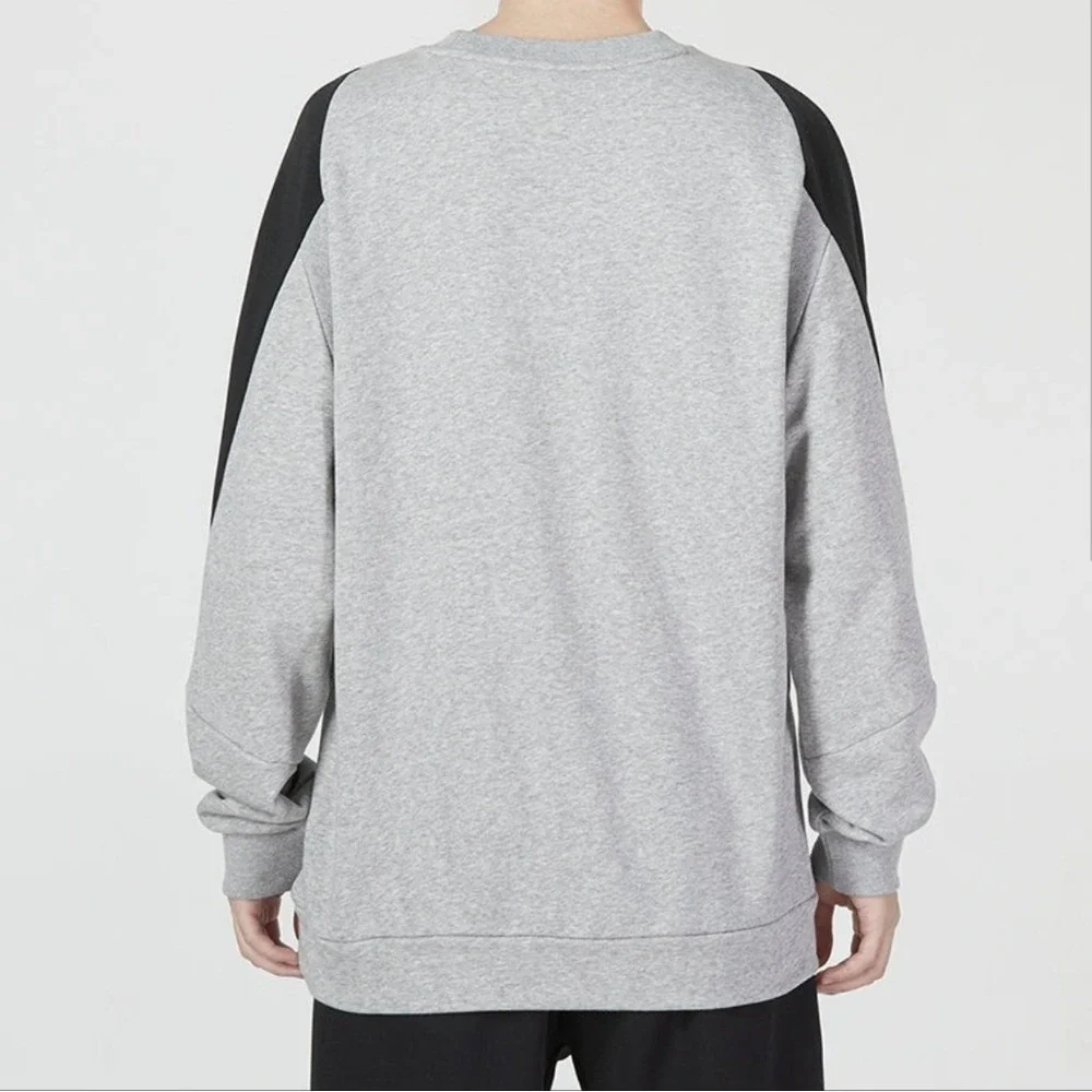 Adidas Mens Future Icons FI BOS Gray Logo Crewneck Sweatshirt SZ Large Gorpcore